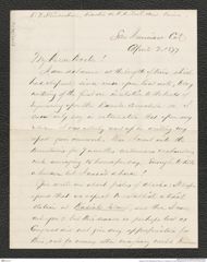 Nachlass Franz Steindachner, Brief von E. Davidson an Franz Steindachner (07.04.1877), Inv.Nr. 96.02, Seite 1